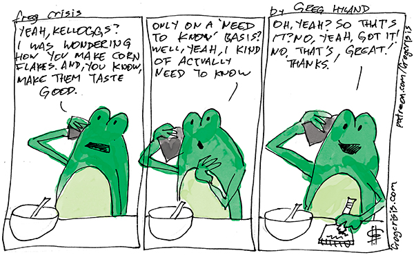 Lethargic_Lad's tweet image. If you like Frog Crisis help support us on Patreon at at patreon.com/frogcrisis for as low as $2 a month. See more new comics and a week earlier, get exclusive stuff in the mail, and make a frog happy! Feel free RT! #cornflake&amp;amp; show @KelloggCompany