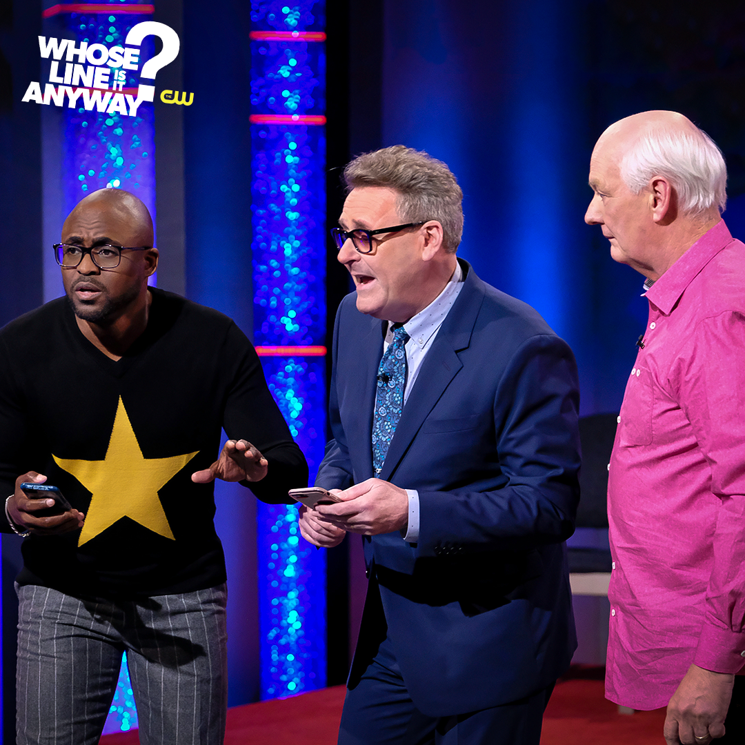 cwwhoseline's tweet photo. Look up from you phone. A new episode of #WhoseLine airs tonight at 8/7c on The CW! Stream tomorrow free only on @cwseed! https://t.co/bnQPesoexZ