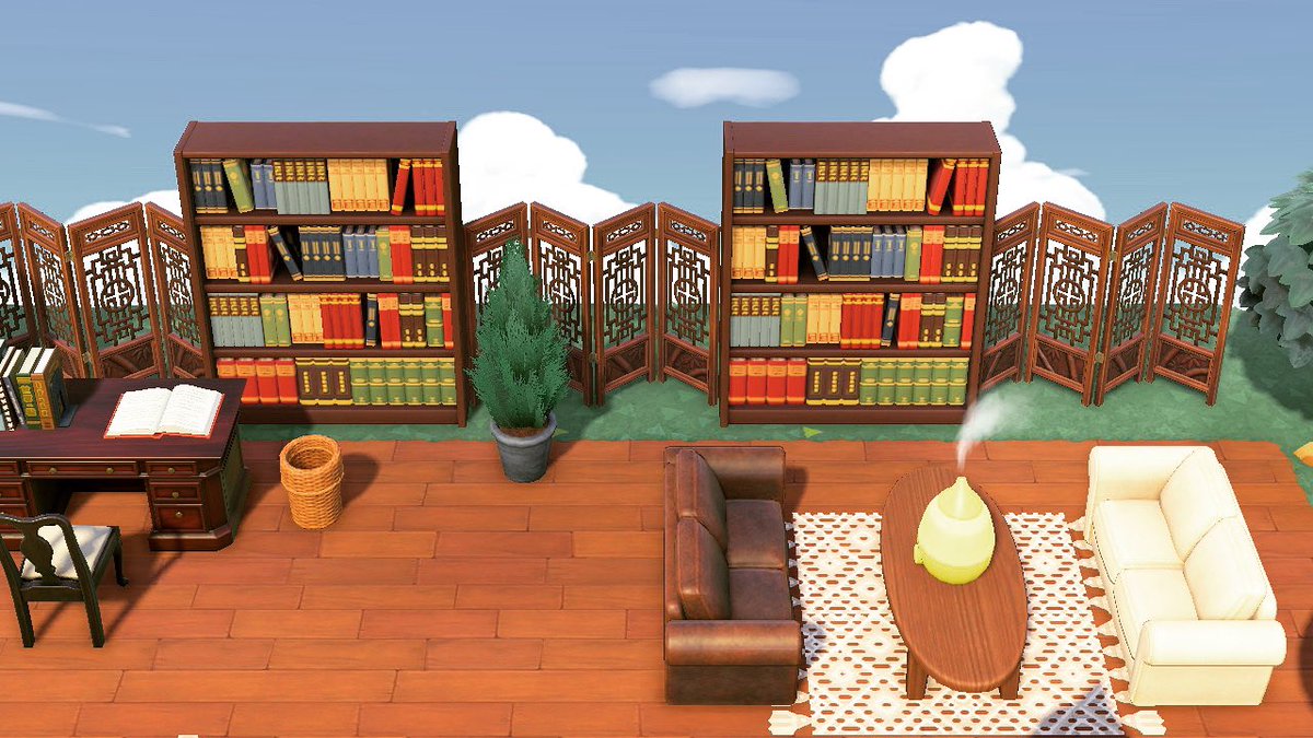 My outdoor study 📖🤓⁣
⁣
I hope everyone had a fabulous weekend and is ready for another exciting week! 🥳💜⁣
⁣
#animalcrossingnewhorizons #animalcrossing #animalcrossingdesigns #newhorizons #acnh #islandinspiration #animalcrossinginspiration #acnhdesign