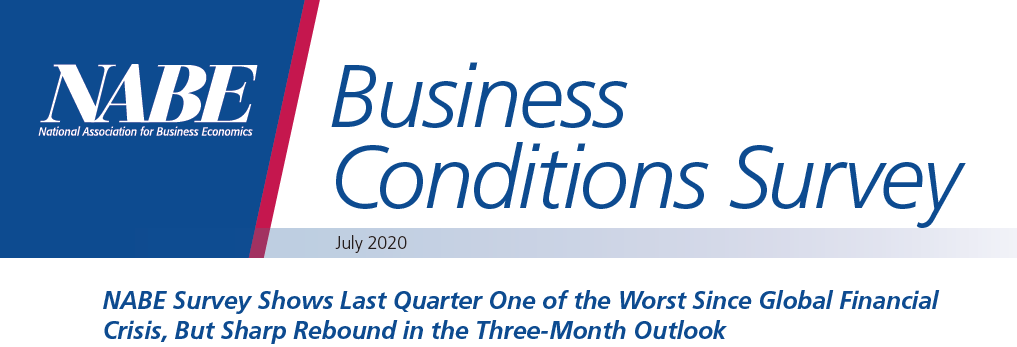 NABE Q2 Business Conditions Survey released this morning; public summary and full report (for members) available at NABE.com/Surveys; join free webinar today @ 2pm EDT to hear more about results: nabe.com/NABE/Events/Ev…