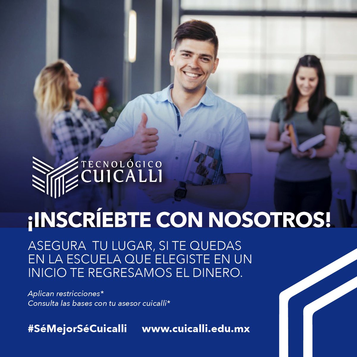 ¡NO TE ARRIESGUES! Inscríbete con nosotros, si te quedas en la escuela para la que hiciste tu examen, te devolvemos tu dinero. ¡Llámanos! 
🌐cuicalli.edu.mx
📱Whatsapp: 55-6814-4543
☎️Tel: 7090-7005 / 7090-9272
#SéMejorSéCuicalli <a href="/CdSatelite/">Ciudad Satélite</a>