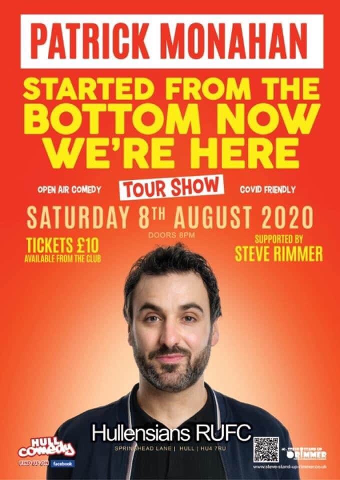 HullensiansRUFC's tweet photo. Get in touch to get your tickets 🎟 

#covidfriendly #openaircompedy #August #8th 

@steve_eod @PatrickJMonahan @Hull_Comedy @eventbrite 

https://t.co/3ZrM2dKnnP https://t.co/WjMj3i7shl