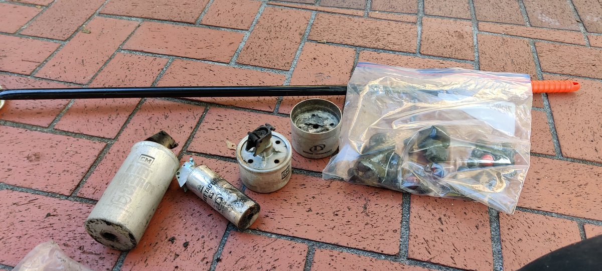 MissScarletTana's tweet photo. Looking what they throw at us *stares in "This is bullshit"* #portlandprotest #pdxprotest #defendpdx #acabspring #portlandgestapo https://t.co/0nKJBudVAV