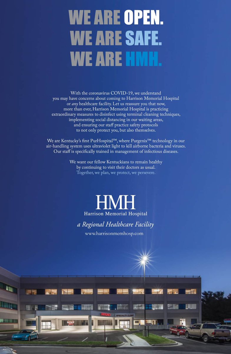 harrisonmemhosp's tweet photo. WE ARE OPEN
WE ARE SAFE 
WE ARE HMH https://t.co/XJdUem019f