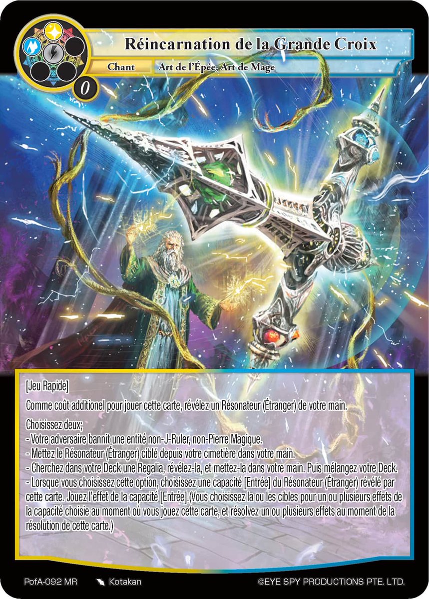 JetsetSensei's tweet photo. Magna reviens avec une regalia a 0 !!! Sont Chant semble si fun ! Il y a forcément une combo à faire avec.
#Fow #fowtcg #tcg #spoiler #AliceOrigin https://t.co/7mac3pZioE