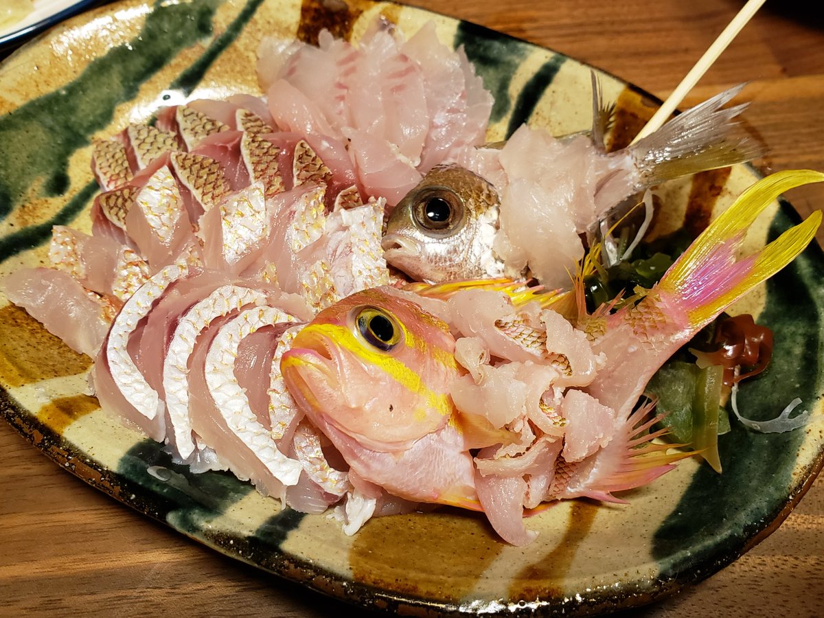 フナと納豆のひと 元マンボウ拾ったひと On Twitter 今日もさかなを食べます ふかみのさかなの刺し盛り ふかみのさかなのマース煮