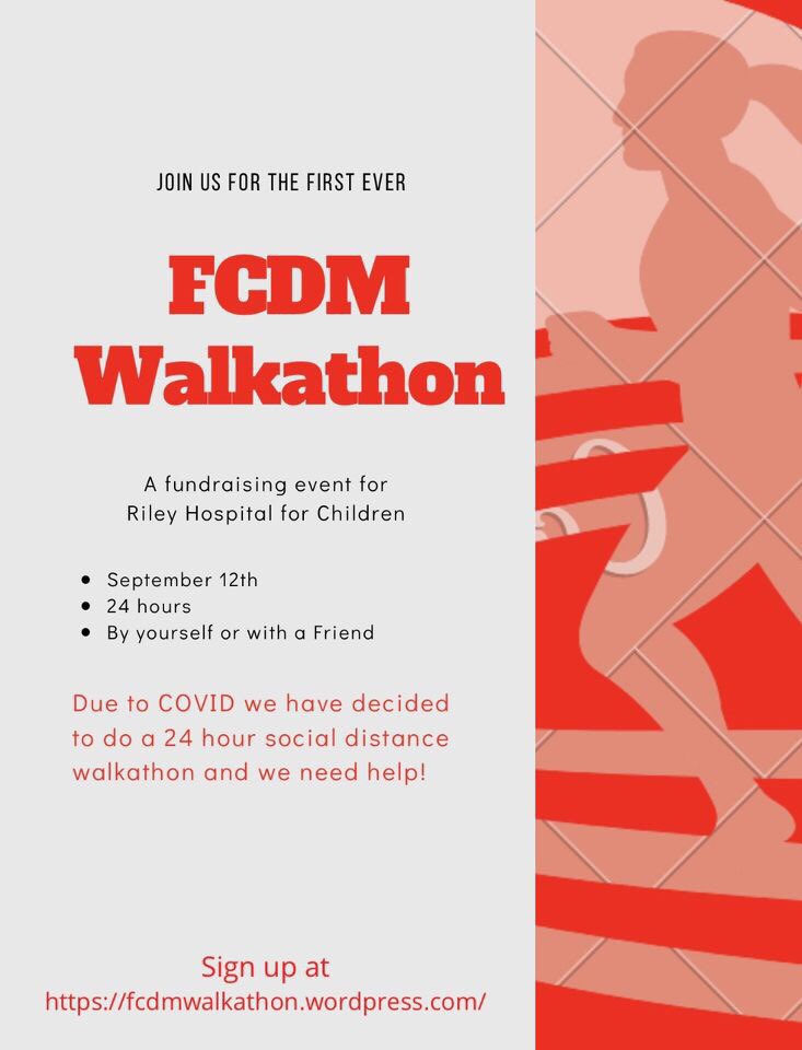 floydcentraldm's tweet photo. Hey guys! Due to COVID-19 we’ve decided to do a social distance walkathon. It’s a 24 hour event where walkers and sponsors are needed to make it possible. https://t.co/l57QaASHHa