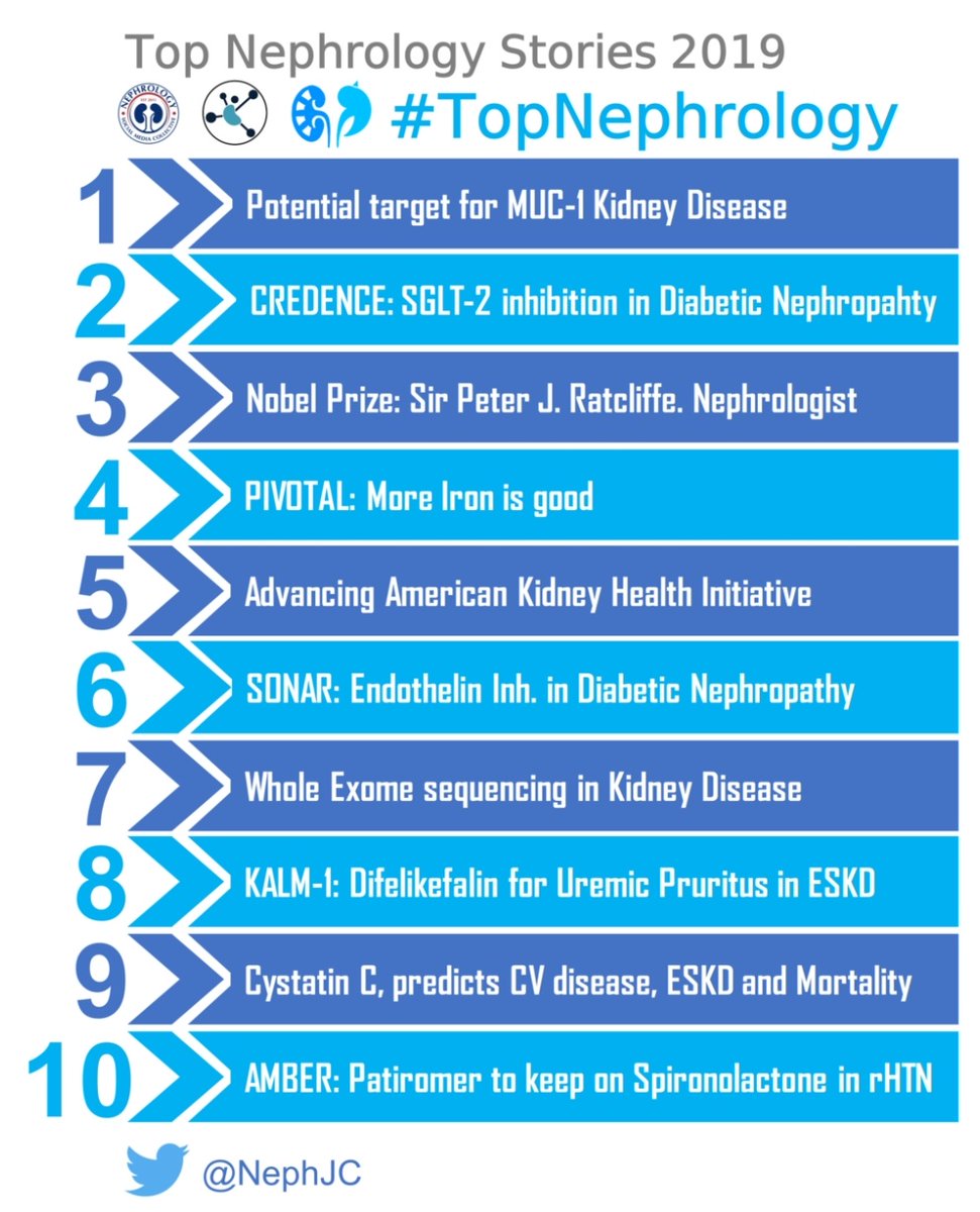 PabloGarciaMD's tweet photo. @NavTangri @NephJC @askrenal The top nephrology stories of 2019 by @NephJC is a good start. Some are older than 12 months. https://t.co/SkP3Y1deAY