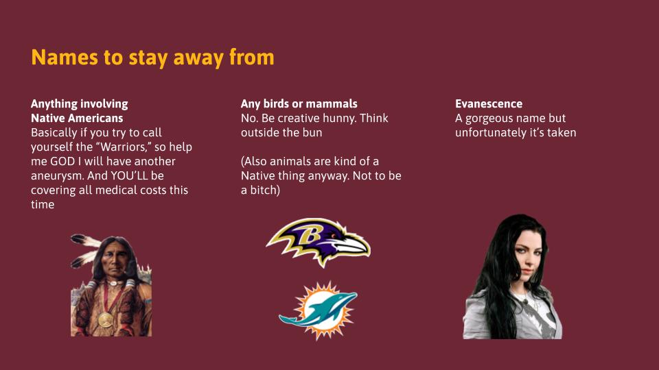 KocoumOfficial's tweet image. re: the washington football team... as a literal naming strategist & a literal yurok, i am uniquely qualified to help the team find a new name. please read