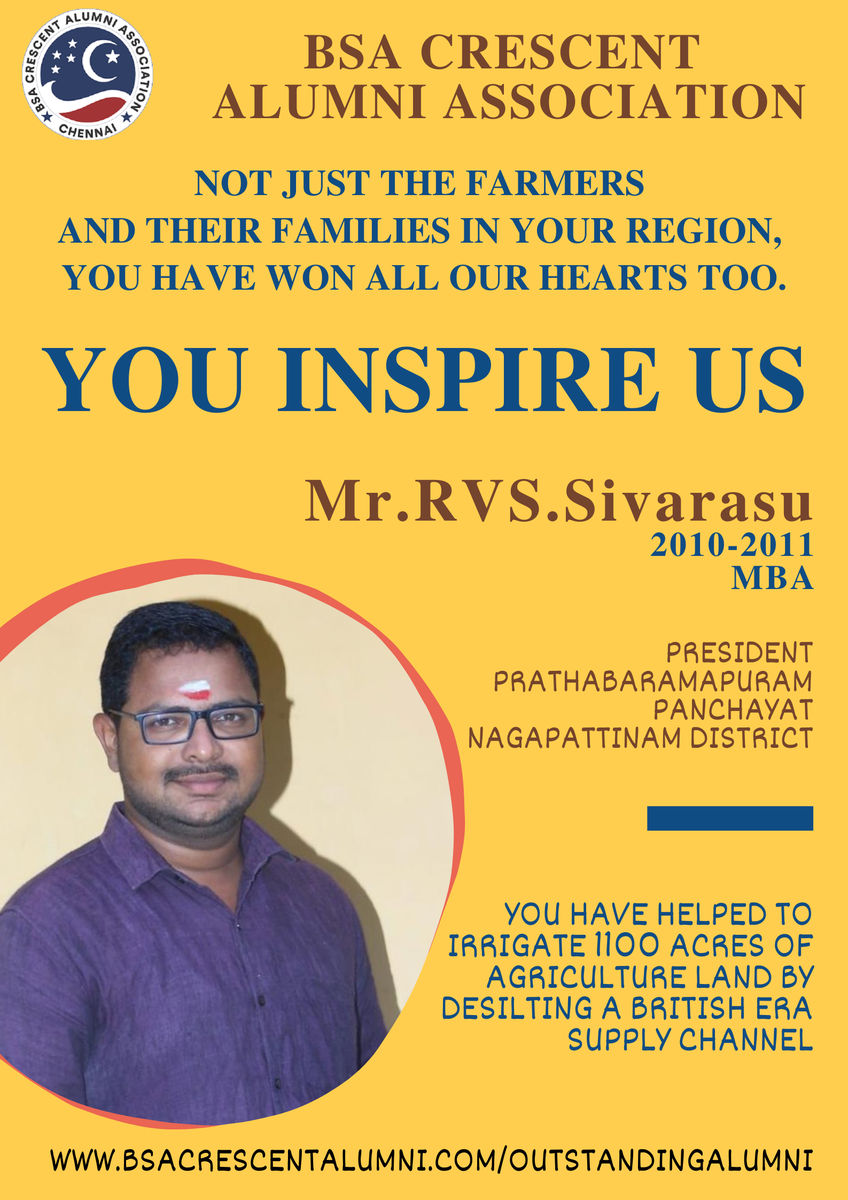 BsaCrescent's tweet photo. YOU INSPIRE US...

NOT JUST THE FARMER AND THEIR FAMILIES IN YOUR REGION, YOU HAVE WON ALL OUR HEARTS TOO...

#bsacrescentlumni #bsacrescent #bsacaa #crescentchennai #crescentcares #crescentengineering #starsofcovid #outstandingalumni https://t.co/WlLHVc45aB