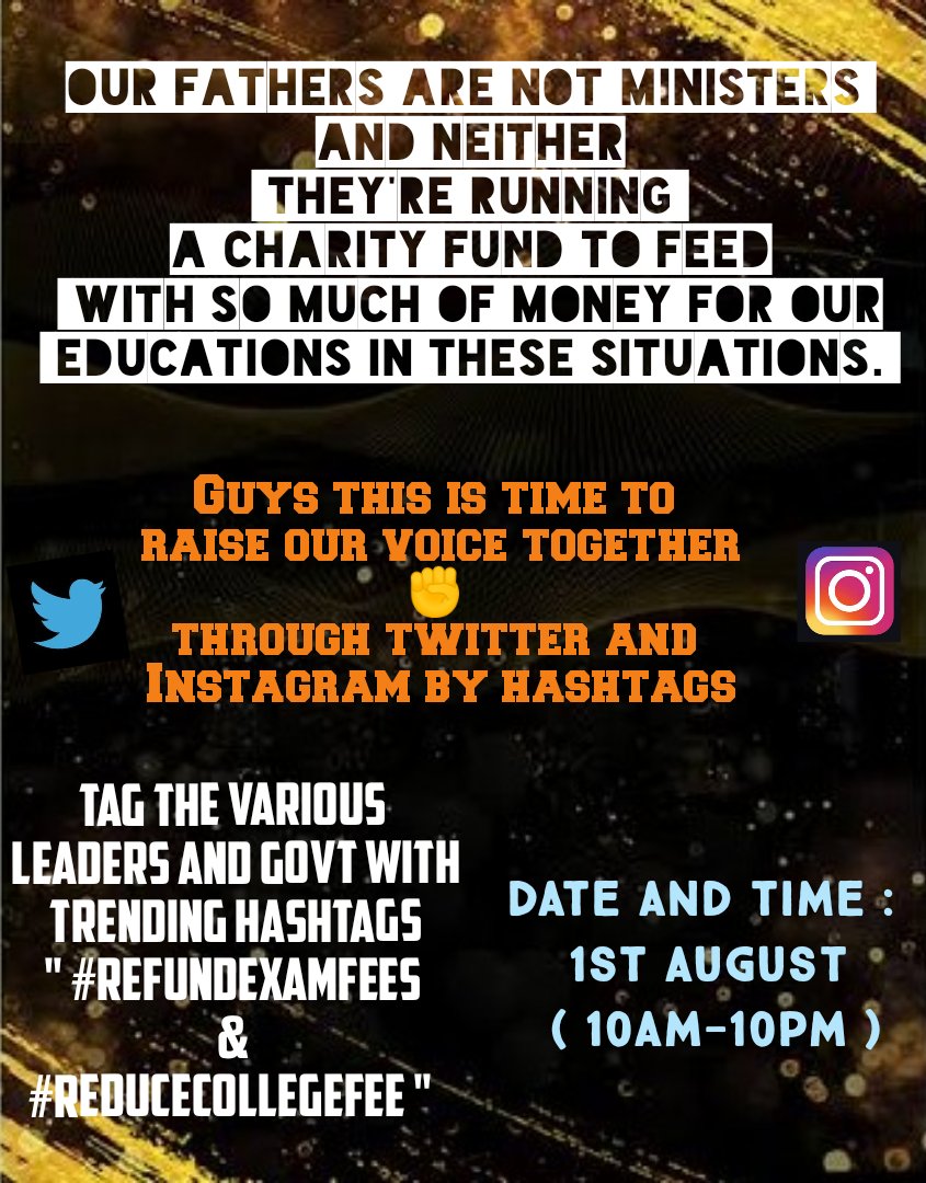 punithreddy7236's tweet photo. #ReduceClgFees 
#refundexamfee
#OBCReservation 
#HappyBirthdayDhanush 
#HappybirthdayDulquerSalmaan 
#Rafale #PUBG #OBCReservation #RafaleJet #ChineseAppsBanned #ChineseAppsBlocked #pubgban #lockdown #StudentsStrikeAgainstExams #CBICrucialForSSR 
Pls retweet it futher 🙏🙏 https://t.co/2VGL98uAN1