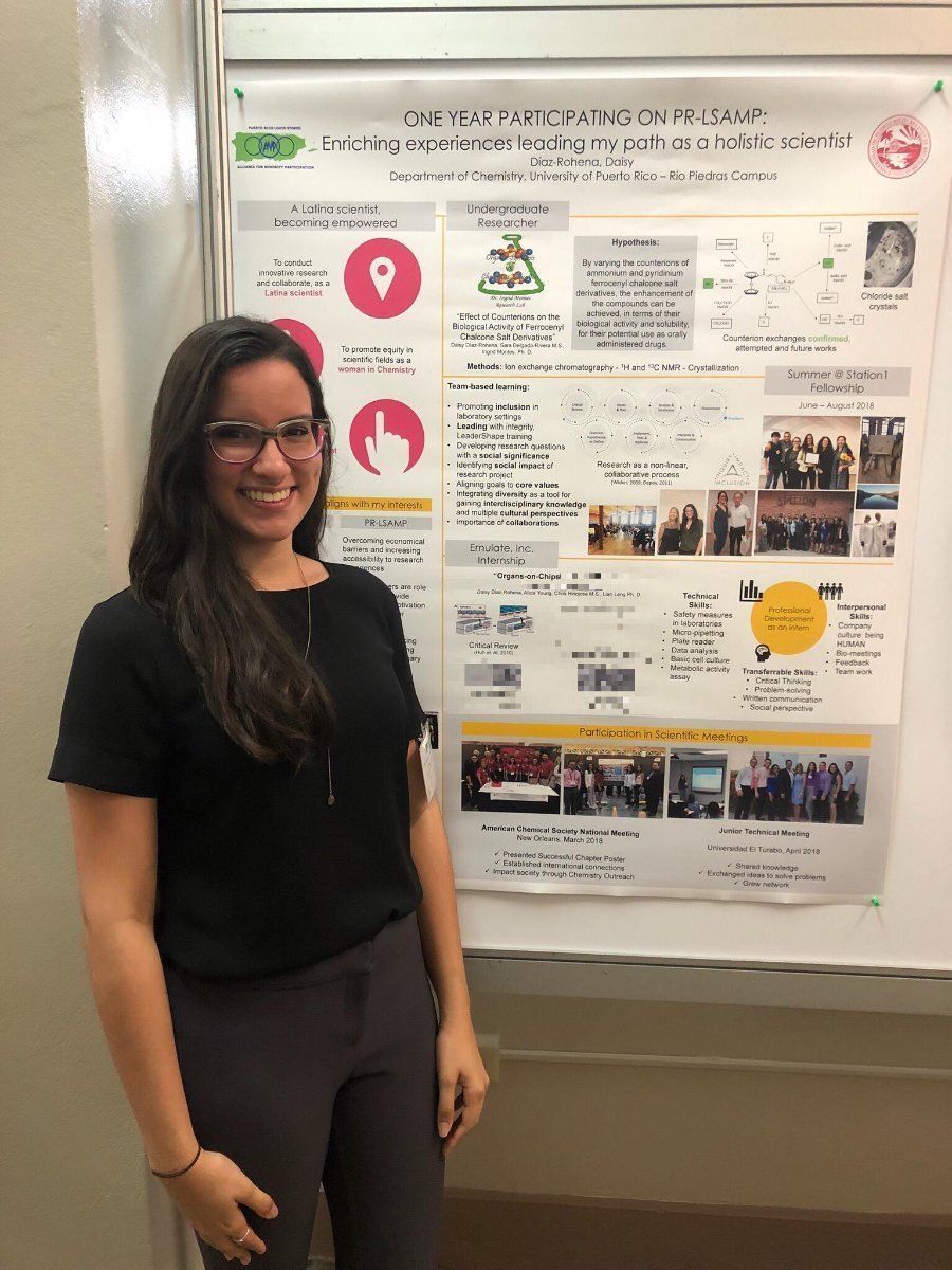 Station1Edu's tweet photo. Congratulations to @Station1Edu Fellow Daisy Díaz-Rohena! Daisy graduated with a B.S. (Chemistry) from @uprrp and has accepted an offer to pursue a PhD in Biomedical Sciences at @MDA_UTHGrad. #womeninSTEM #inclusiveSTEM #socialSTEM https://t.co/46sNP1pBrX