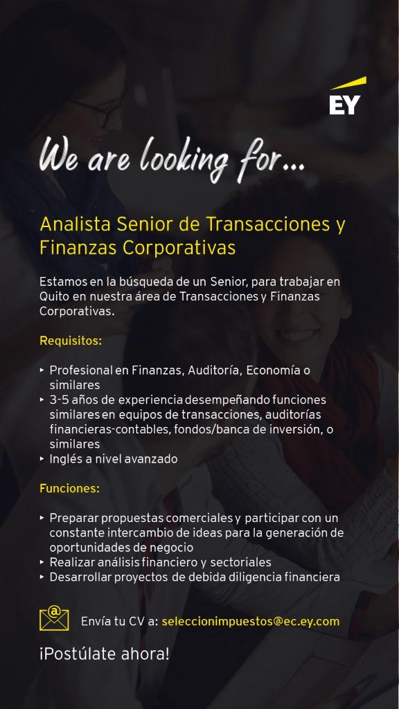 EY_Ecuador's tweet photo. !Deja que tu visión te lleve más lejos, postúlate ahora! 

#Recruiting
#BuildingABetterWorkingWorld 
#EYEcuador https://t.co/3THAuZEJmE