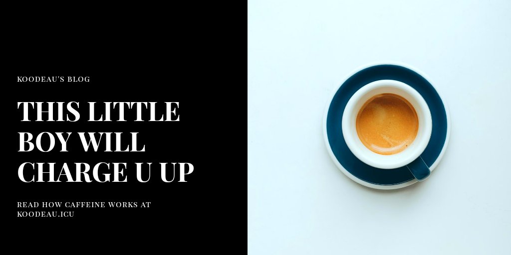 koodeau's tweet image. This little boy will charge you up. #Read how #caffeine works at my #blog.
koodeau.icu/how-caffeine-i…