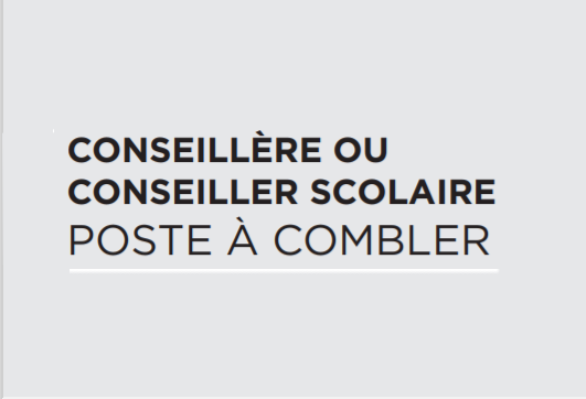 Le #CEPEO doit combler le poste vacant de conseiller/conseillère scolaire du secteur 10 (Rideau-Vanier et Rideau-Rockcliffe).

Pour plus d'information ou pour soumettre votre candidature, rendez-vous sur notre site Web : bit.ly/39vIJIt