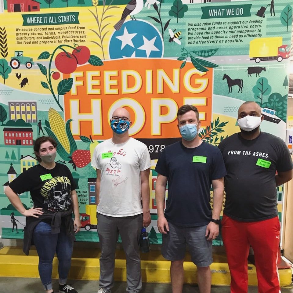 createcapacity's tweet photo. These rockstars recently volunteered an evening to @2HarvestMidTN and we couldn't be more proud. Amazing to have team members who are willing to give back to our community! Thank you!! #giveback #cheerfulservice #CreatingCapacity https://t.co/NQcJWKLx2h