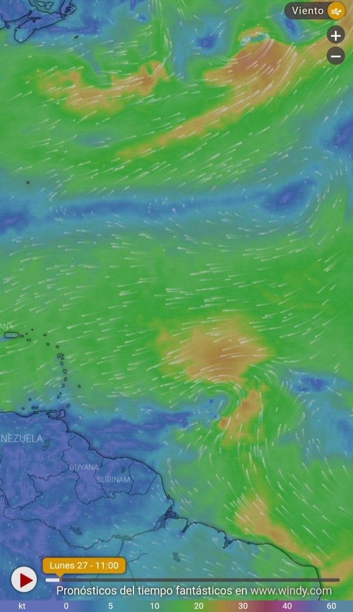 HRHEngel's tweet photo. #27Jul 11.10am área de baja presión Invest 92L asociada a #OndaTropical al oeste suroeste de #CaboVerde en el Atlántico Tropical Central dirección oeste noroeste a 15-20mph con probabilidad de #DepresionTropical #TormentaTropical #TropicalDisturbance_AL92 #windmap https://t.co/an5IBzT2qR