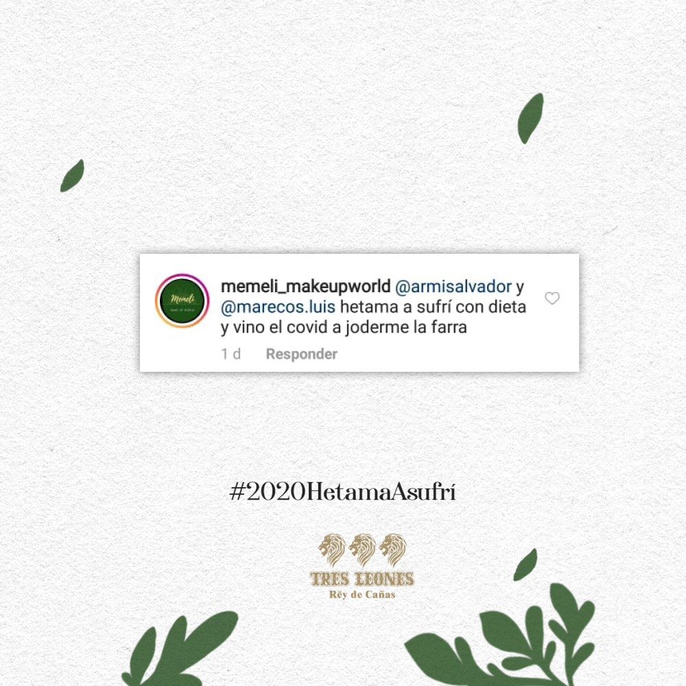 Algunos ven el lado positivo, otros se quedaron con las ganas y a otros no les para nadie 💪
#2020HetamaAsufrí #TresLeones #ReyDeCañas