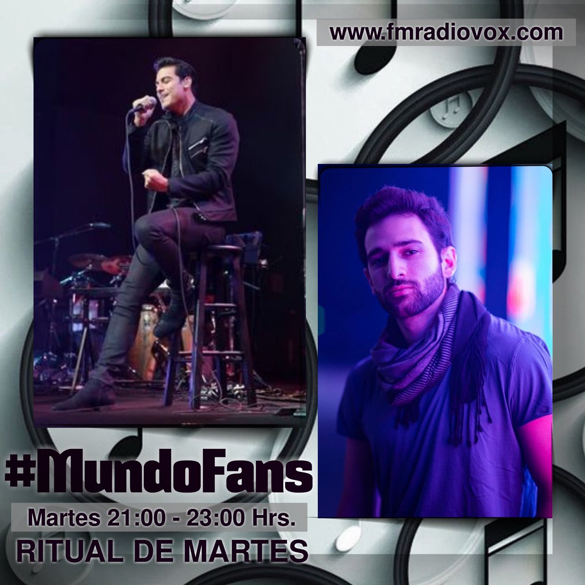 MartesRitual's tweet image. Este martes @andresrolon12 a las 21:00 hrs. en #mundofans , con el #especial de @carlosrivera_music y @musicmandomx .
Mándanos tus audios, . @radiovoxfm .
Envía tu audio:
#whatsapp📲 :
+54 9 11 64007047 
Escúchanos por fmradiovox.com.
#app #playstore.
Radio Vox 102.9.