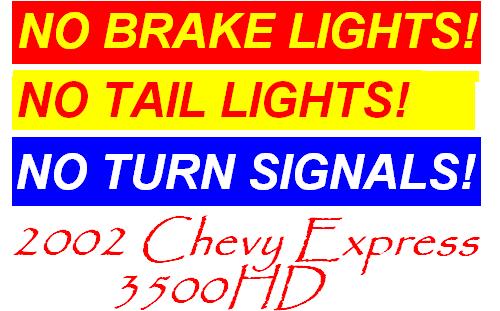 USATweeter's tweet photo. NO BRAKE LIGHTS! NO TAILK LIGHTS! NO TURN SIGNALS ON 2002 CHEVROLET EXPRESS 3500 HD with 6.5L Engine! See How Easy It is to Diagnose Electrical Problems with Your Lighting System! Works with Chevy Silverado Trucks -  https://t.co/BIhgaC2p7q https://t.co/13YyL4Uqz1