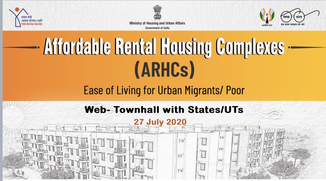 Secretary_MoHUA's tweet photo. It will not only increase productivity at work but also many other benefits to city/ State.

We sensitised two model of ARHCs to States/ UTs &amp; strategy for implementation. I urged all the officials to fast track getting the scheme deliver on ground. https://t.co/0bcLOkyJlv