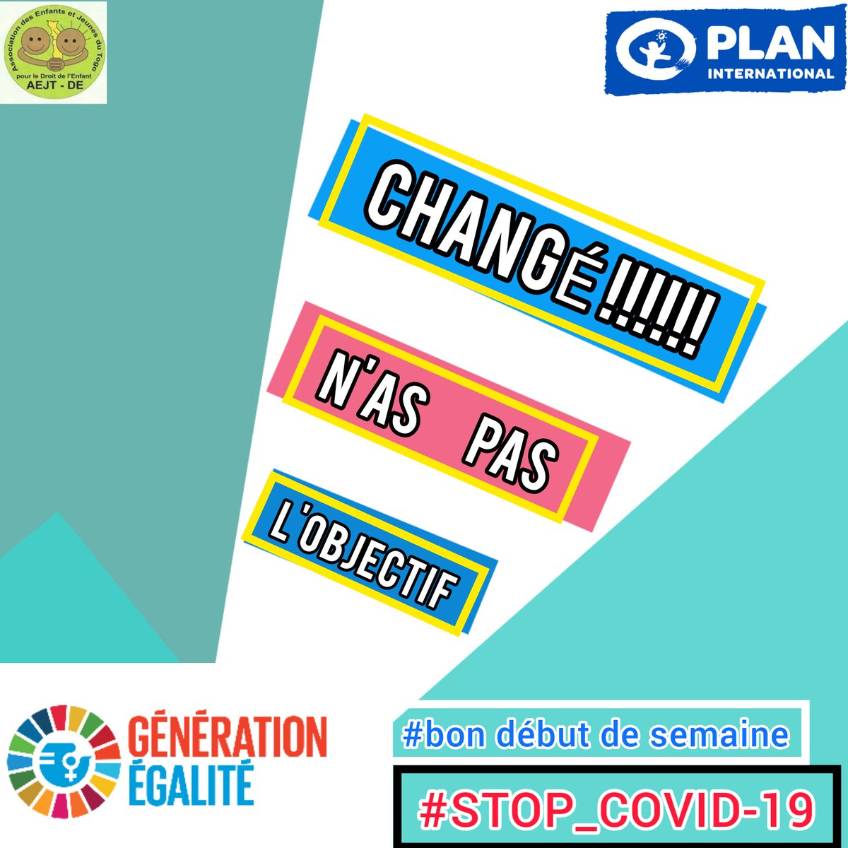 AejtD's tweet photo. #GenerationEgalité @PlanIntTogo 💪 et @AejtD l'objectif n'a jamais changé 💪💪💪✌✌✌ pour chaque fille et Jeune femme,  
La liberté ✌
Le bonheur 😊
L'égalité 👍✅
@Awafba 
@ElsaMbenaBa 
@AlafiaJeunes 
@DidierKissode 
@PlanGlobal 
@UNFPA_TOGO 
@DogbeVictoire https://t.co/HHW1iUYT8K