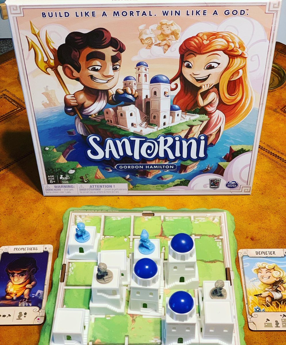LostGravityGms's tweet photo. Santorini from @roxleygames and @spinmastergames is a beautiful battle to reach the top of this coastal Greek city.
#lostgravitygames #boardgames #games #tabletopgames #gameday #gamenight #familygames #gaming #playmoregames #bgg #boardgamegeek #santorini #roxley #spinmaster #gods https://t.co/IMxjgk0mgK