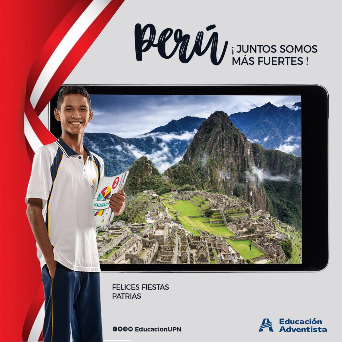 Los Peruanos hemos salido adelante a fuerza de empuje, fe y coraje porque no nos dejamos avasallar por ningún obstáculo.

#PERÚ
#ColegioAdventistaPiura 
#JuntosSomosMásFuertes #EducaciónAdventista
#MásQueEnseñanza