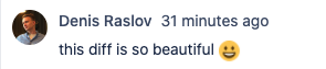 denis_raslov's tweet photo. I wish every PR I'm reviewing was worth this comment https://t.co/MAvCNaepvD