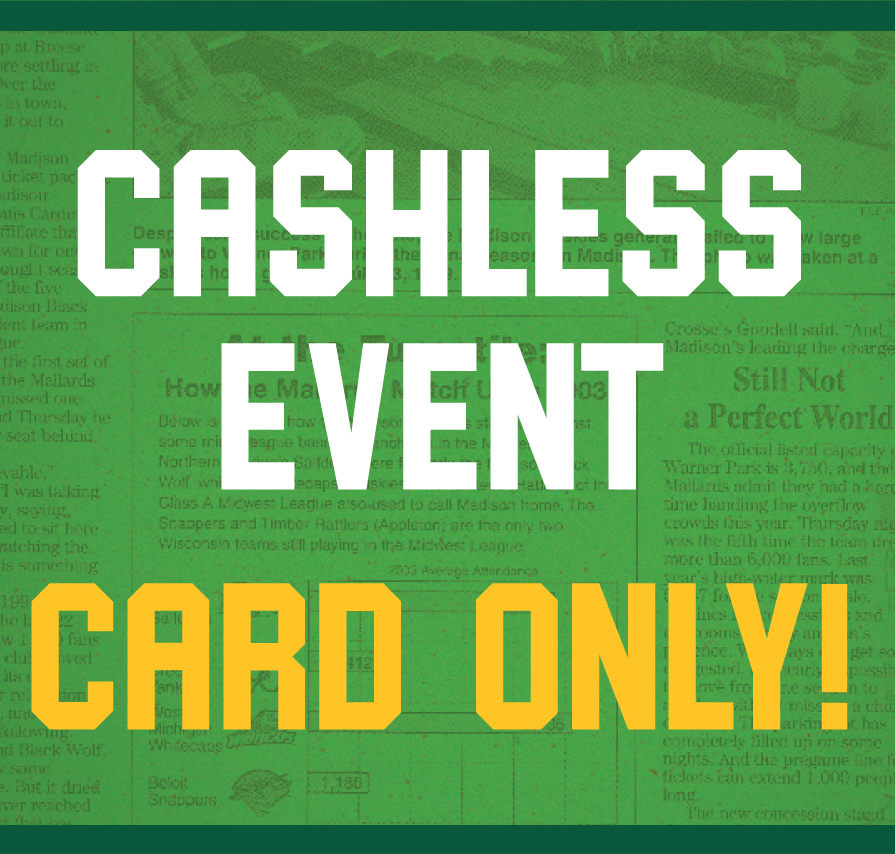 MadisonMallards's tweet photo. Coming to the Team Store today? We want to remind you we are a CARD ONLY venue now! We will not accept any cash!
See you today!
#SidewalkSale #CardOnly #CashlessEvent https://t.co/p62BpefiQb