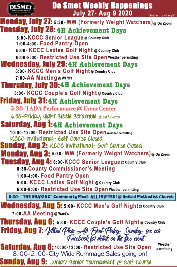 DeSmetDev's tweet photo. Looks like it's going to be a beautiful week in De Smet! Make sure to check out the new #Jobs #JobsInSD #SDJobs https://t.co/09W9ALTQbx