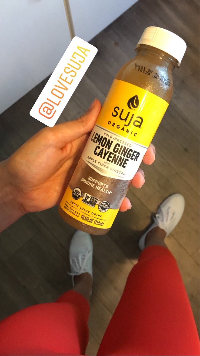 MandyJade's tweet photo. Thank you @SujaJuice for making #coldpressed #fresh #juice super duper accessible and yummy! Love this hot, sweet boost of #immunity support! #dontstayinside #getoutdoors #eatclean #MondayMotivation https://t.co/PXFyuroBfg