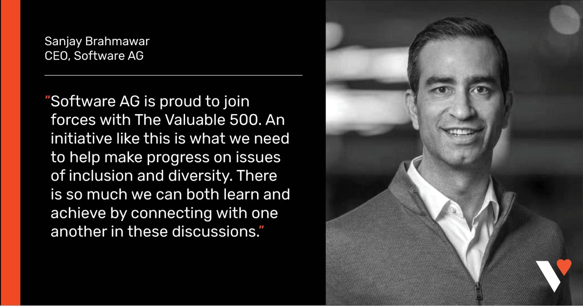 SoftwareAG's tweet photo. We are delighted to announce that our CEO @SanjayBrahmawar has signed up to be a #Valuable500 Leader. Software AG believes in unlocking the potential of the 1.3 billion disabled people worldwide. Visit https://t.co/aE5fBSHCgy to find out how we're committing. https://t.co/jyI7RKbElH