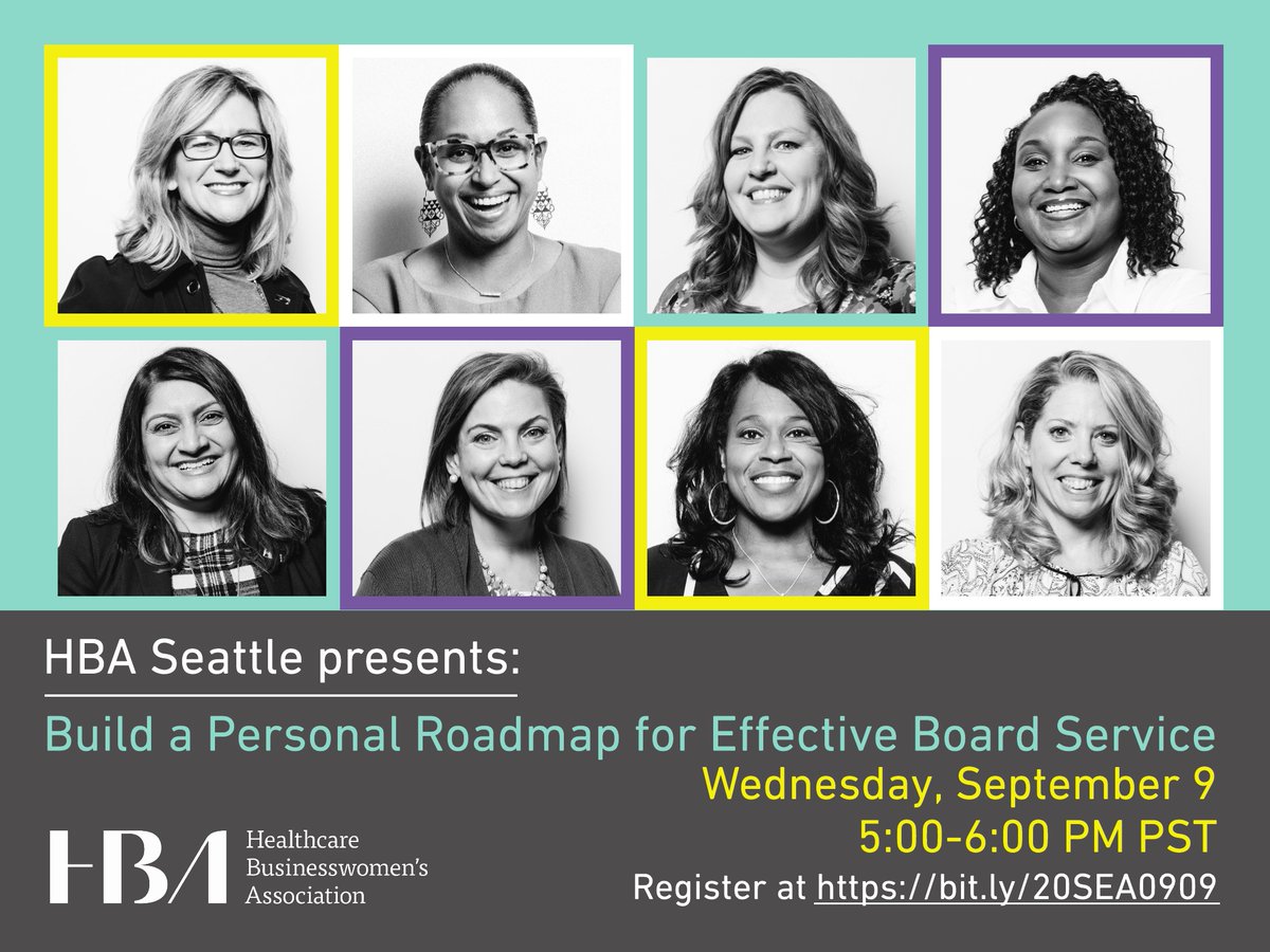 HBAPacific's tweet photo. Want to know what it takes to be on a #boardofdirectors? #HBASeattle presents the the roadmap to board service and how to diversify boards. Join us on Wednesday Sep 9th, 5-6 pm PST. Register: https://t.co/gK1gM7H87G #HBAImpact https://t.co/du4DwtLsiz