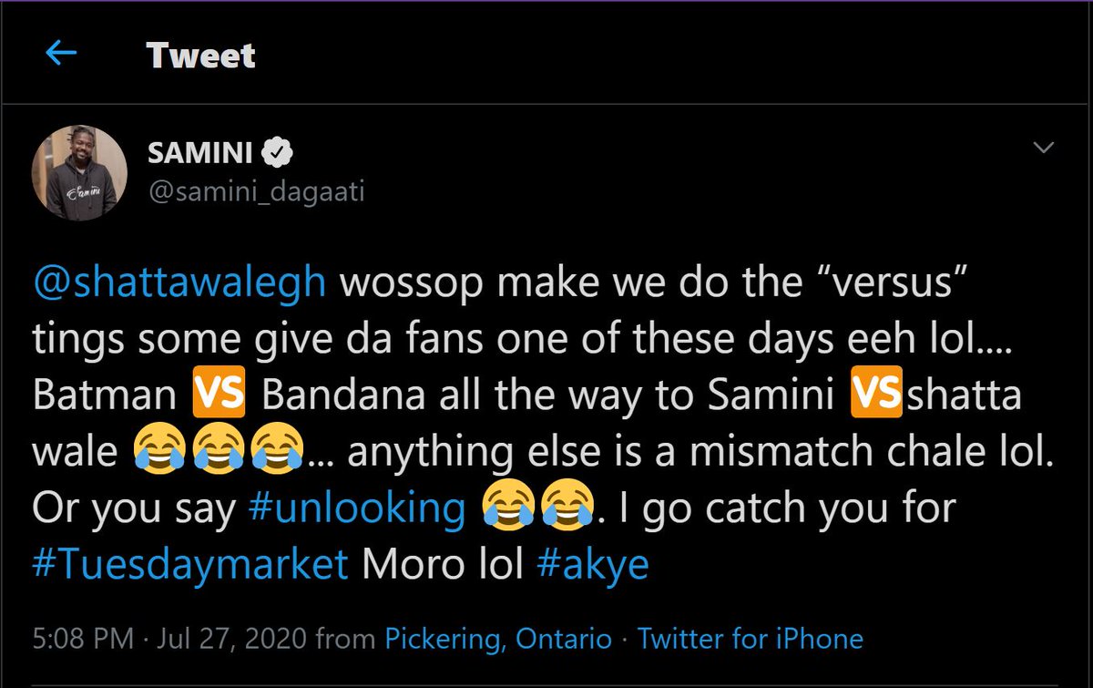 muse_africa's tweet photo. #MuseAfrica @samini_dagaati is calling @shattawalegh out for a Versus battle 😳

@samini_dagaati vs @shattawalegh 10 Songs Each; Who do you think will win🤔 https://t.co/qlLbg21p3Y