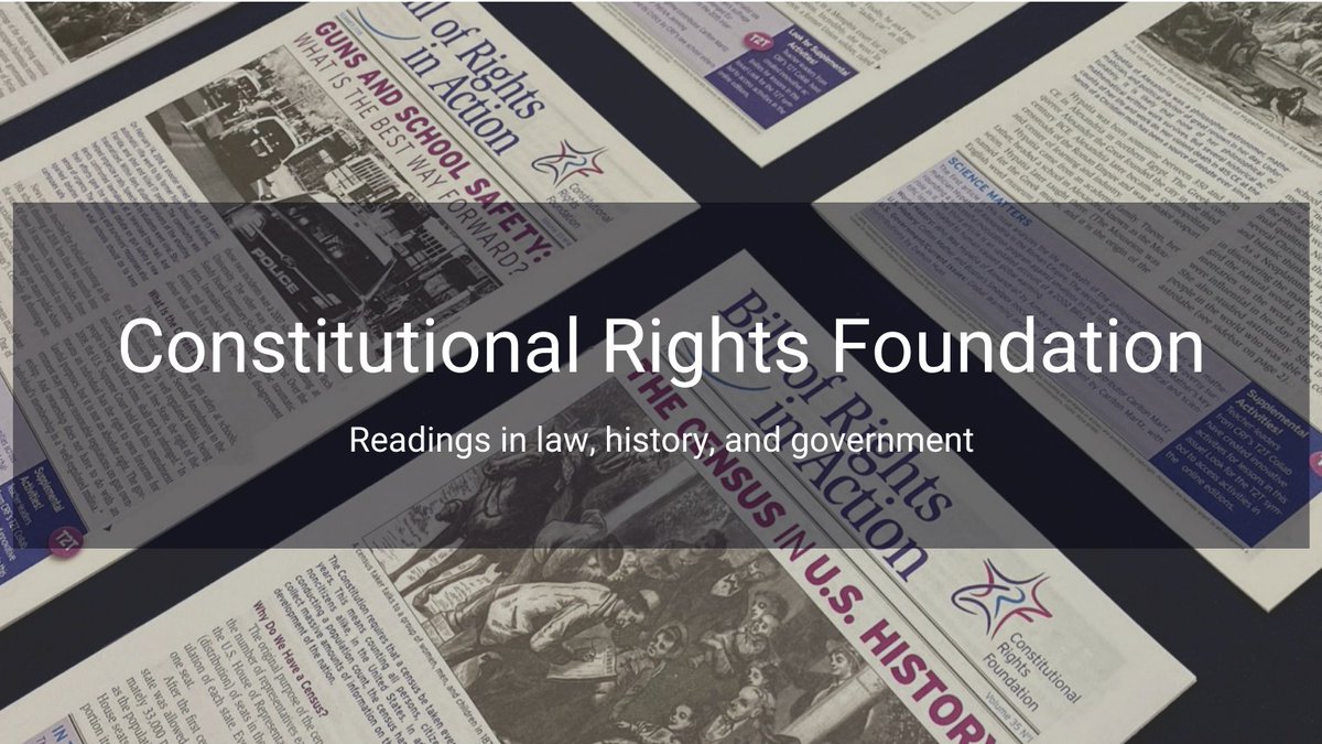 _Teachdemocracy's tweet photo. Announcing the launch of CRF's page on @Medium! Click 👇for latest #BRIAs + more readings in law, history, &amp; government - all in easy digital format w/discussion ?s. https://t.co/4lgVZNlm0i ✅it out, send your Ss our way, 👏for yr favorite articles, &amp; let us know what you think! https://t.co/IgqjCjDyNG