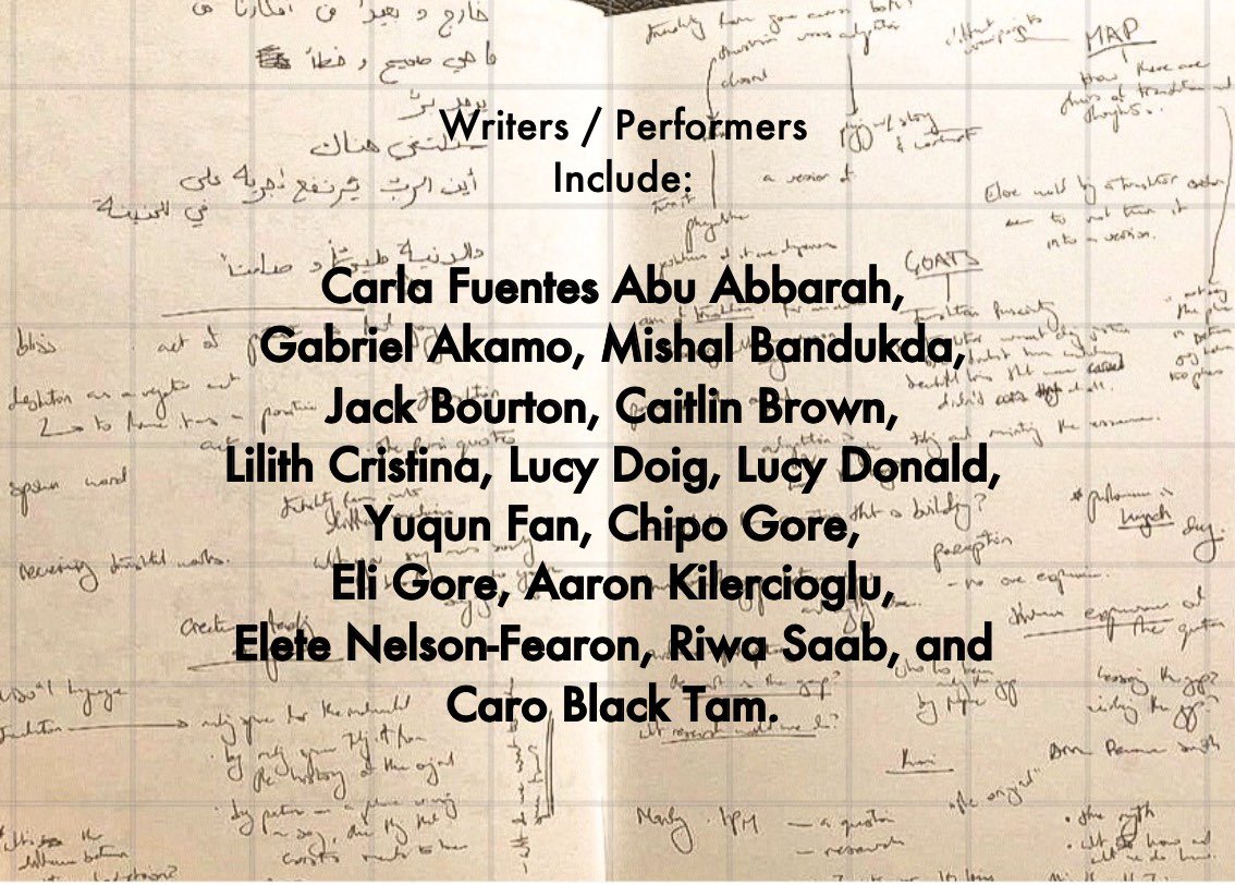 Our brilliant line up! So excited to share these beautiful pieces with you all. ‘The Voices in the Back of Your Head’ The set is your home, your body, the inside of your brain. Links to tickets will follow soon!