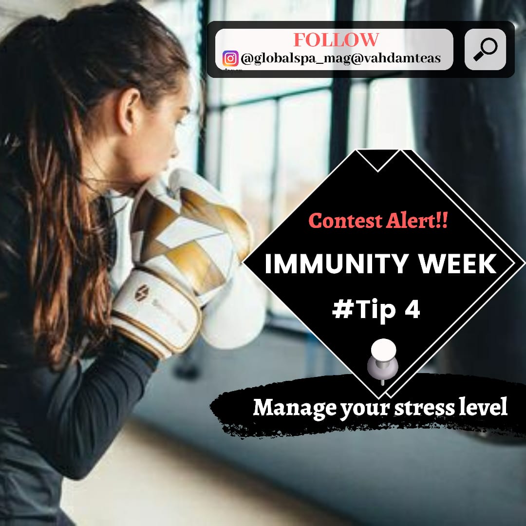 globalspa_mag's tweet photo. #4TIP OF THE DAY 

MANAGE YOUR STRESS LEVEL.

Activities that may help you manage your stress include meditation, exercise, journaling, yoga, and other mindfulness practices.
@VahdamTeas
For more information, visit
https://t.co/DARiPdS7cx

#globalspa #immunityweek #immunesystem https://t.co/SUhwuDN42k