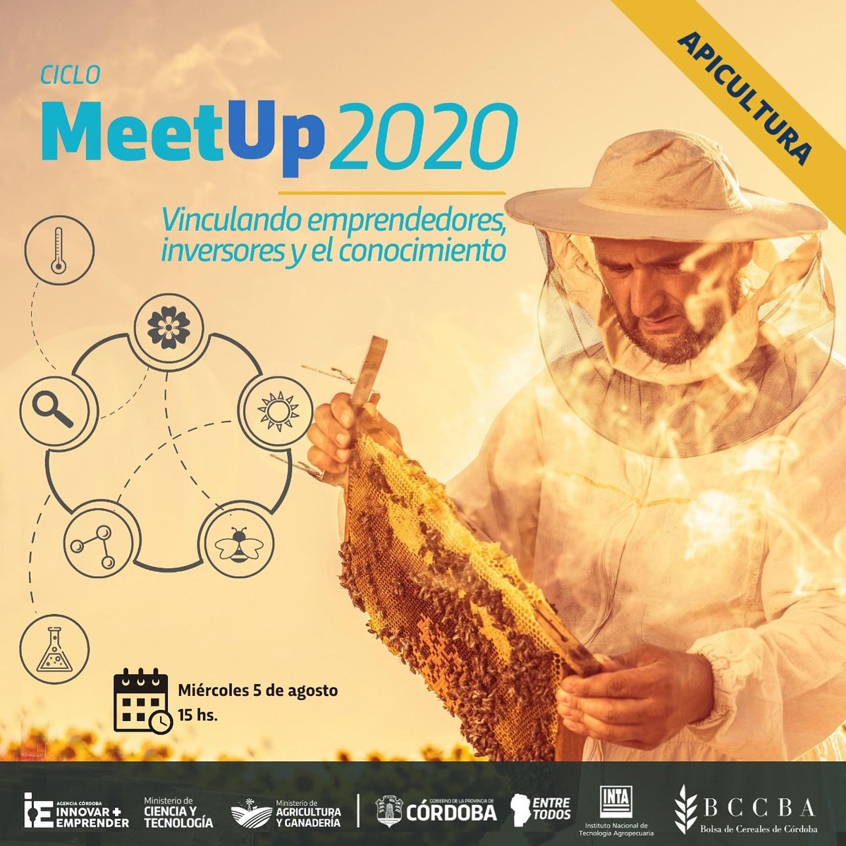 Expandi_T's tweet photo. El próximo 5 de agosto presentamos en #meetup2020 nuestro proyecto #appi.ar relacionado a la mejora de gestión en apicultura en forma conjunta con nuestros amigos de @beemore.ar
Muy agradecidos por la convocatoria y la oportunidad! 

#apicultura
#gestion 
#apiculturainteligente https://t.co/wHojLLO0Ri