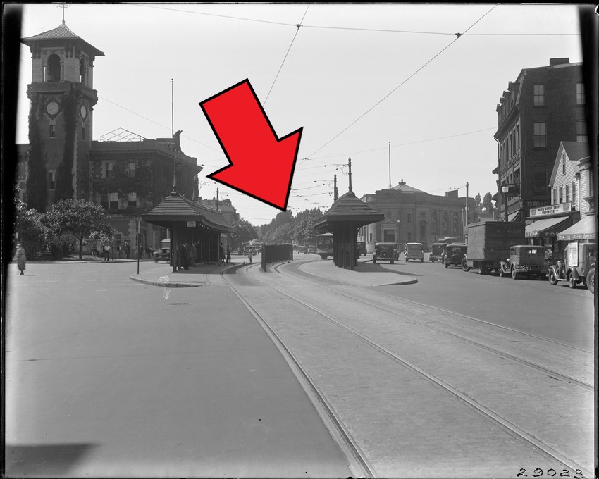 The street trees you see in the background of this image must have been chopped down for a widening of Route 9. This more recent image is that same stretch of road today. The only "trees" you find there now are the ones they sell at  @netacaremass. (6/x)