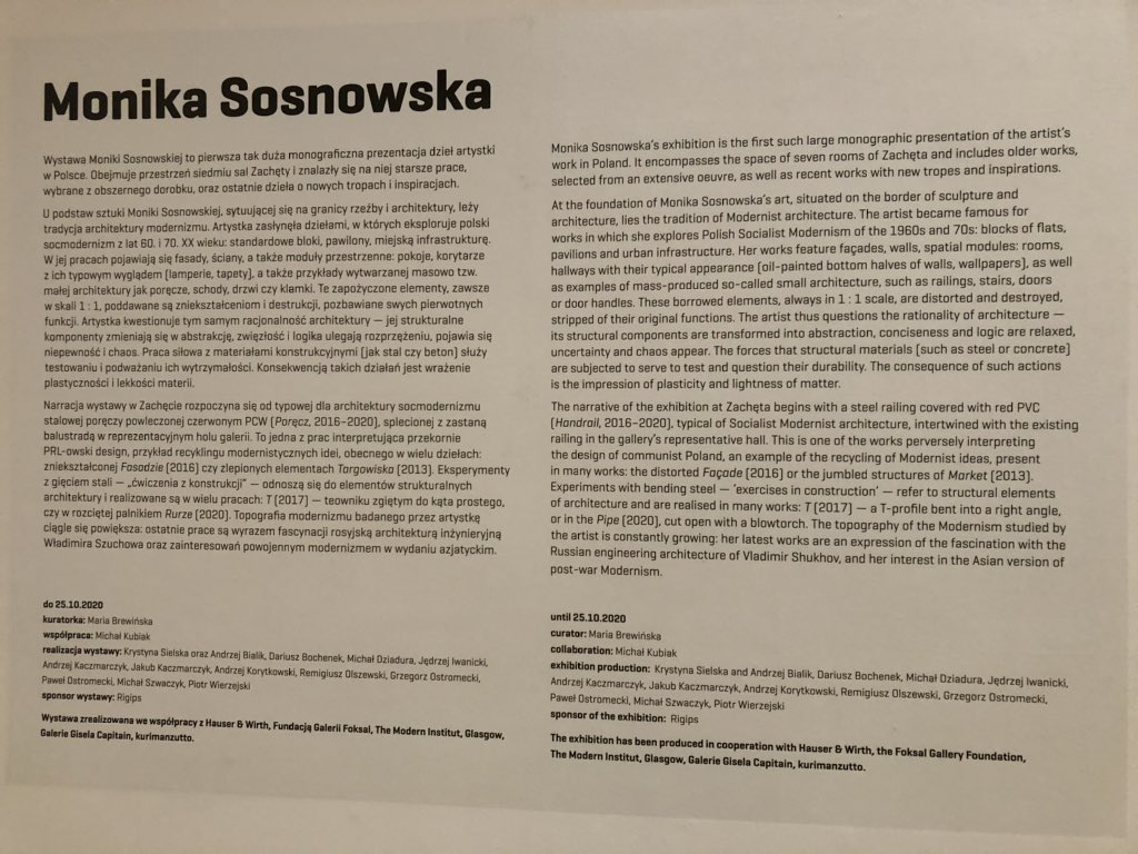 DaphneBergsma's tweet photo. I so much enjoyed the sculptures by #MonikaSosnowska on show in #Zacheta. https://t.co/bTQ9DJ2ee1