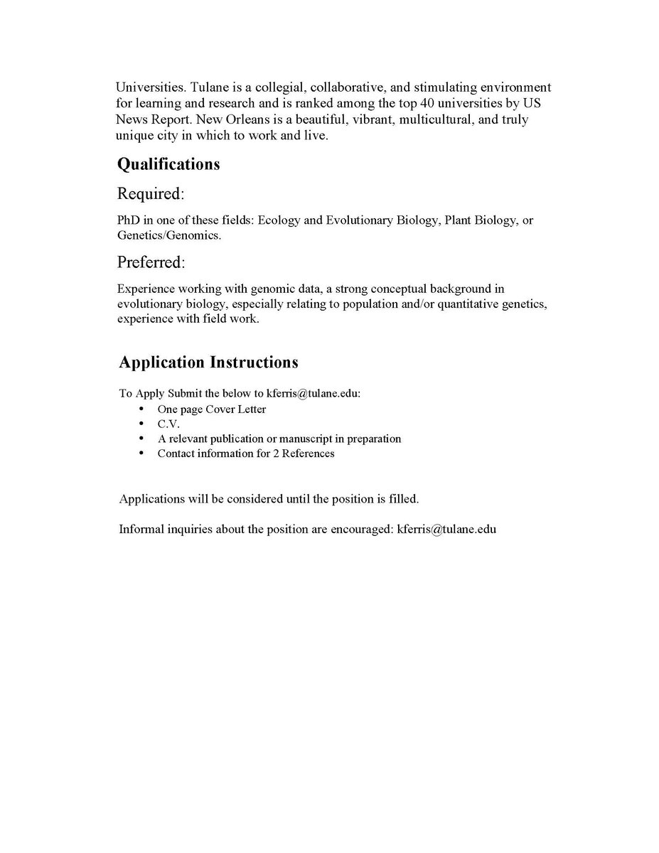 The Ferris Lab is hiring a post-doc to work on NIH MIRA funded projects on the genetics of adaptation and speciation in #Mimulus #Monkeyflowers. Full job add and application instructions below. Please RT!!!!!!