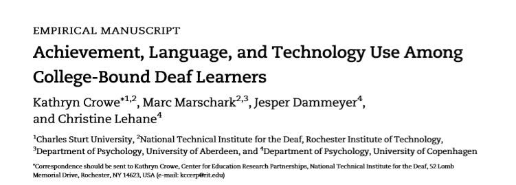 Or in Achievement, Language, and Technology Use Among College-Bound Deaf Learners by Crowe et al.. Using sign language means poorer achievement in many different classes. Also classifiers/depiction aren't really a part of signed languages LOL