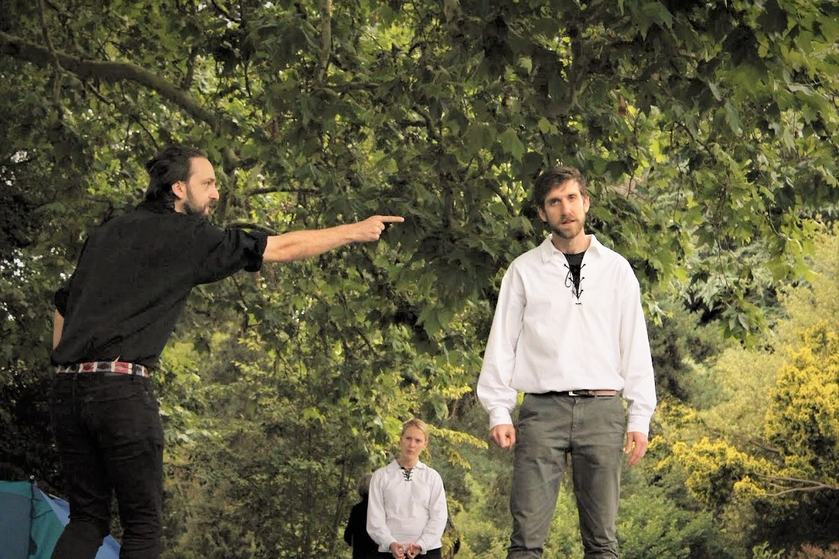 "Villain! Thou dids't not book thy tickets for the ShakeItUp and #BardInTheYard double-whammy! Dids't thou not hear there would be no tickets o'the door?" 

Don't get caught out, book your tickets for the <a href="/NewNormalFest/">The New Normal Festival</a> today. Just under a week to go now! seetickets.com/event/shake-it…