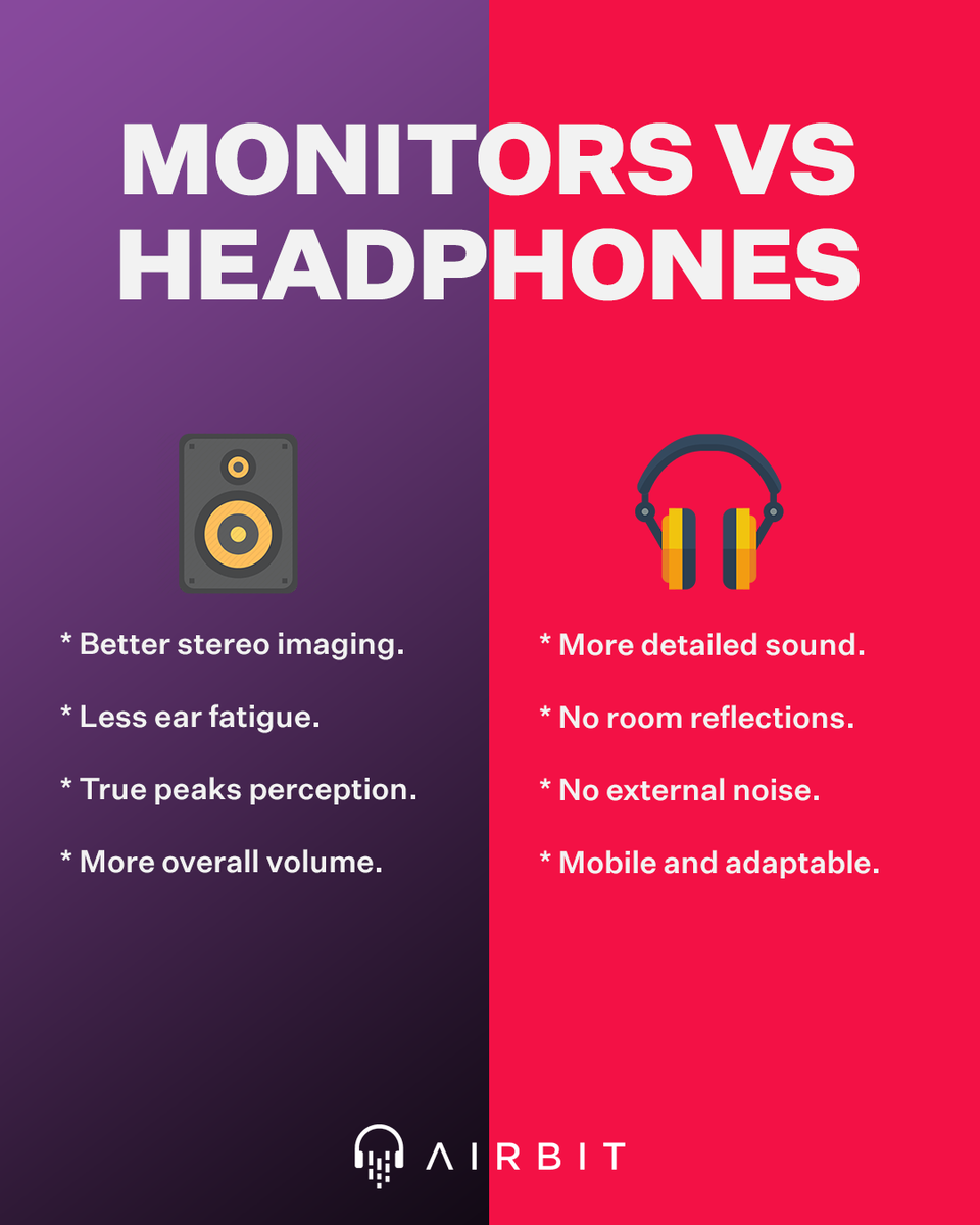 airbit's tweet photo. Don't take the differences for granted! How do you prefer to reference your mixes? https://t.co/3oLyjICukT