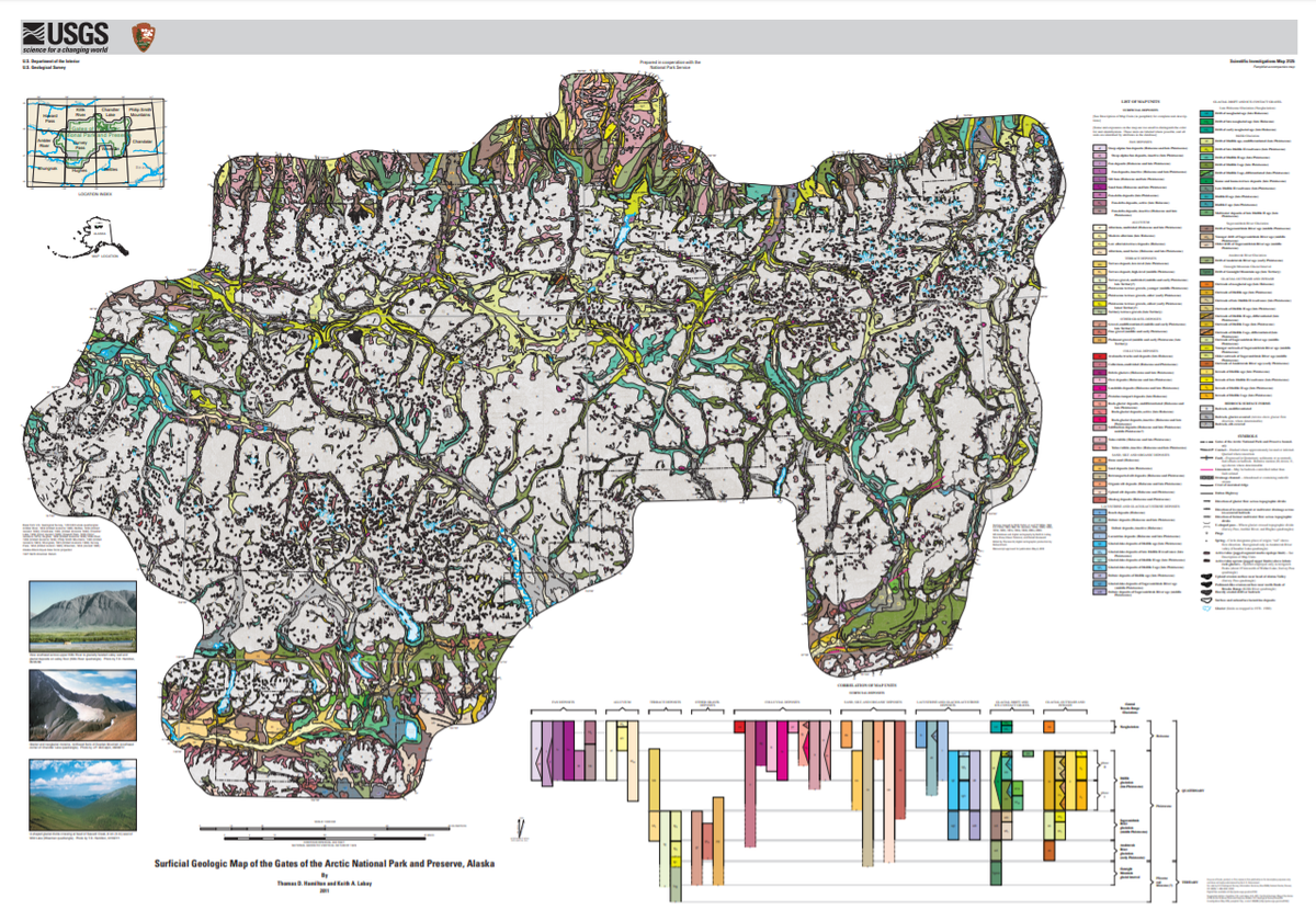 It's #FreeMapMonday! Retweet and follow us for a chance to win the Geologic Map of Gates of the Arctic National Park and Preserve, AK! 

#USGSStore (U.S. residents only)