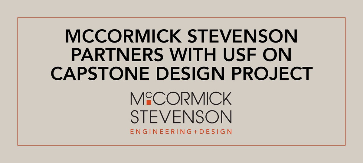 MCCST mentoring the next generation of engineering talent. MCCST sponsored a Capstone Design Project w/the <a href="/EngineeringUSF/">Engineering USF</a>. Great job to the USF Capstone team! See pics and read more: mccst.com/mccormick-stev…

#engineeringexcellence #mccst #defense #sponsor #mentoringmatters