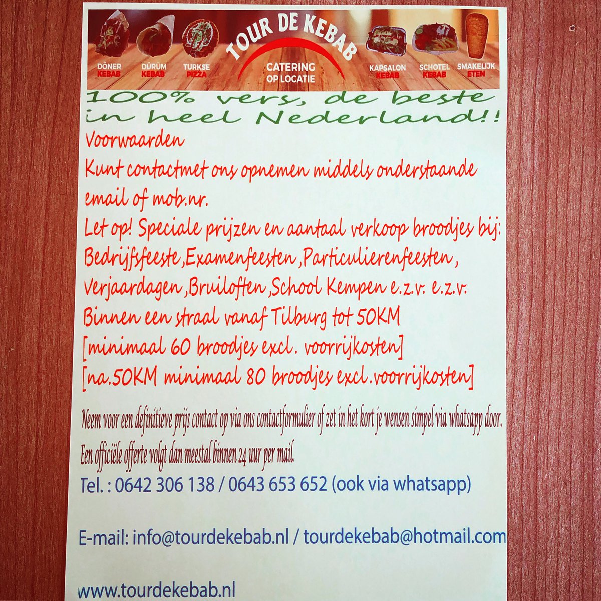 TourdekebabKurt's tweet photo. Kebab catering op locatie voor alle soorten feesten https://t.co/tAvxaJJxL9
