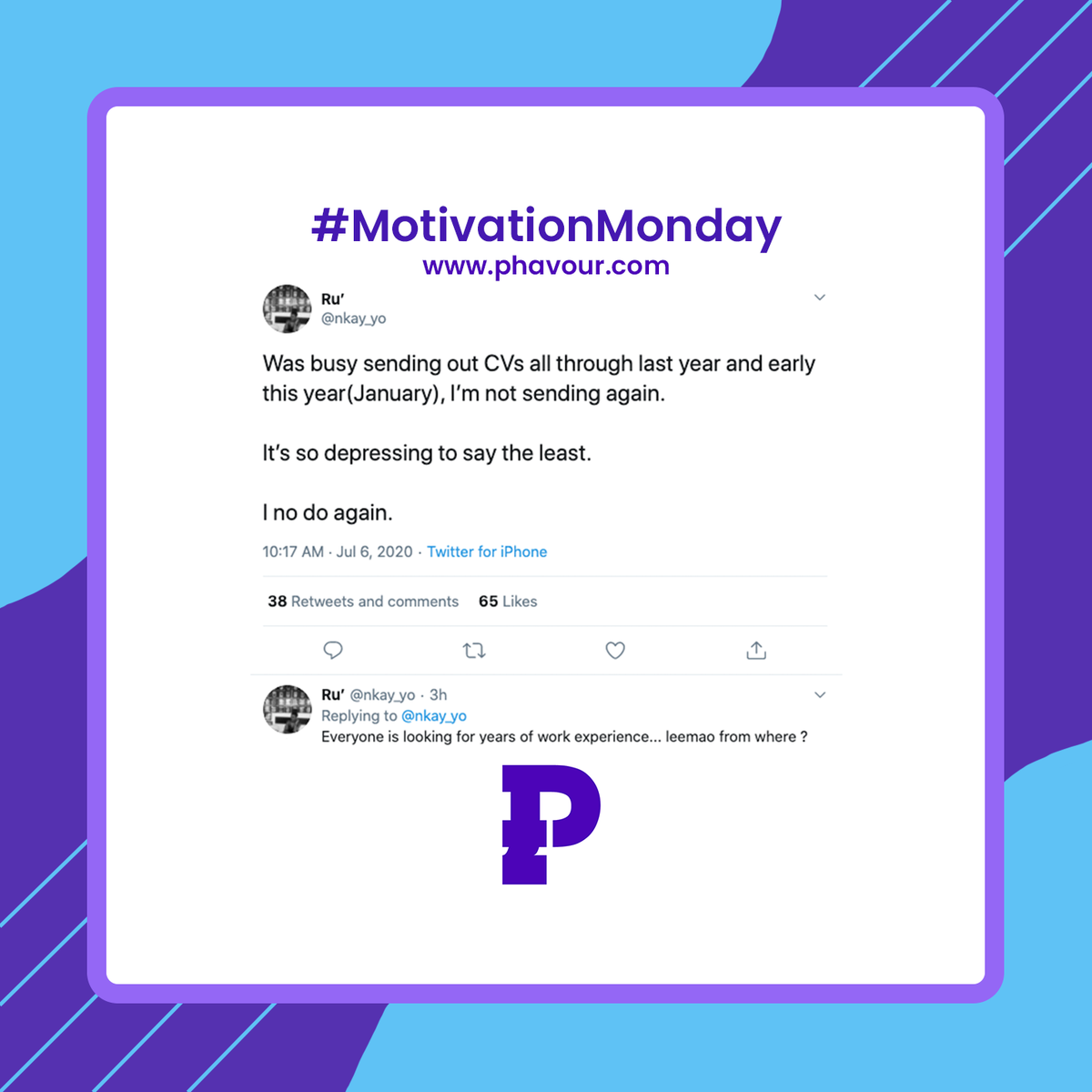 PhavourLtd's tweet photo. We agree with Dean, the process needs to change and that's what we're here for! To find out how Phavour will change the way in which you find work, head over to https://t.co/DLfypGyhbB
#oneofftask #parttime #freelance #phavour #doaphavour #postaphavour #motivationmonday https://t.co/JipXWKykZ5