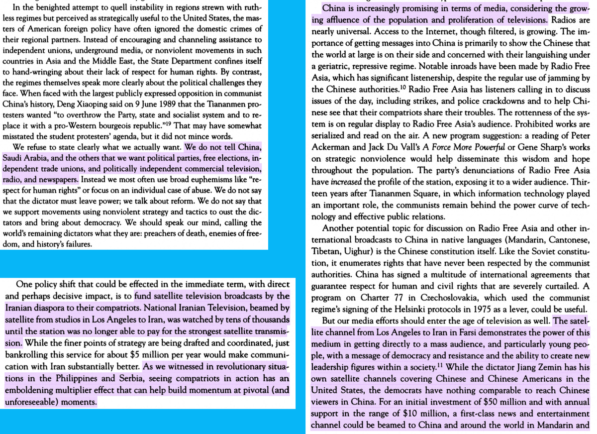 So important is TV in establishing a beachhead in the enemy camp, Palmer includes setting up a global TV/radio fund as a plank in his "action agenda". Whether it's North Korea, China, Iran, Afghanistan, or Africa, Palmer's message is clear: the medium is the weapon!